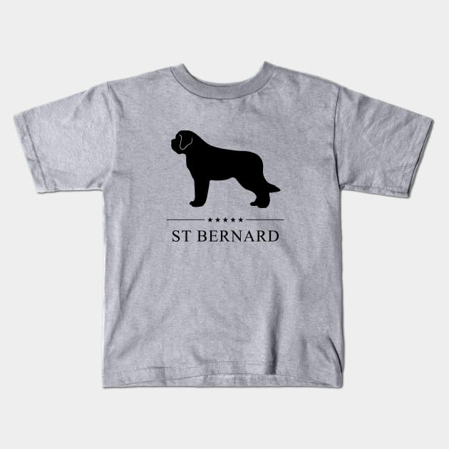 St Bernard Black Silhouette Kids T-Shirt by millersye